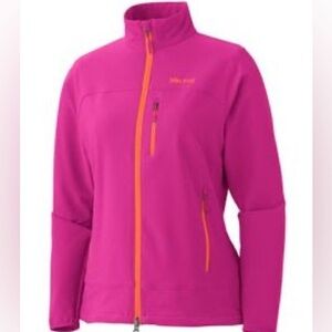 Marmot Pink Jacket with Orange Zippers